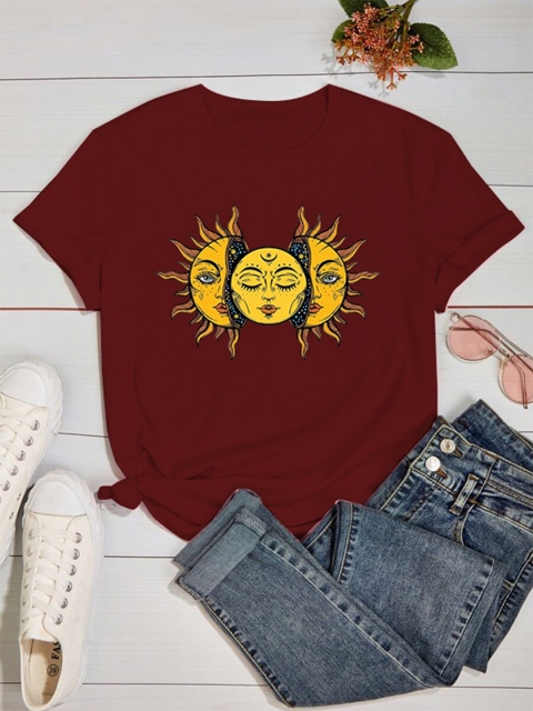 

URBANIC Women Green Printed Extended Sleeves Applique T-shirt