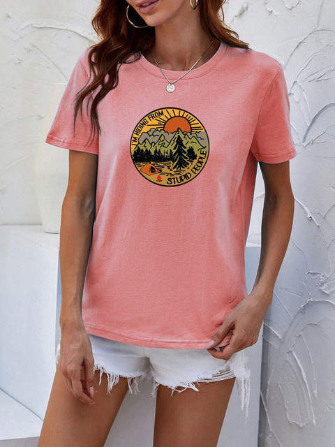 

URBANIC Women Pink Polo Collar T-shirt
