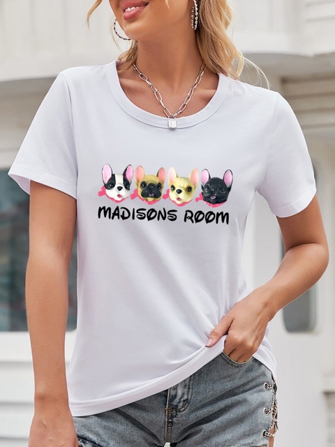 

URBANIC Women White Printed T-shirt