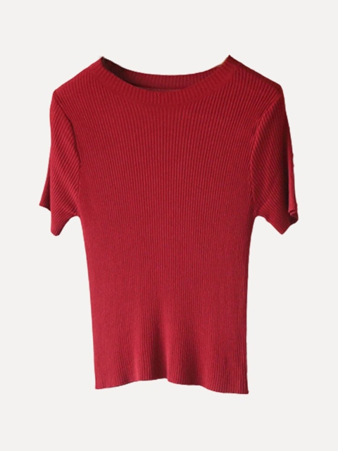 

URBANIC Women Red T-shirt