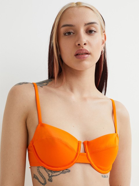 

H&M Orange Non-Padded Bikini Top