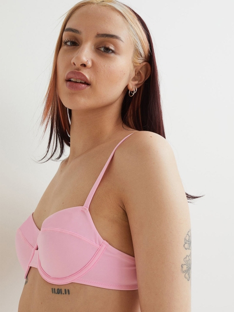 

H&M Pink Non-Padded Bikini Top