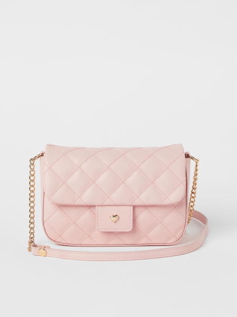 

H&M Girls Pink Self Design Quilted Shoulder Bag