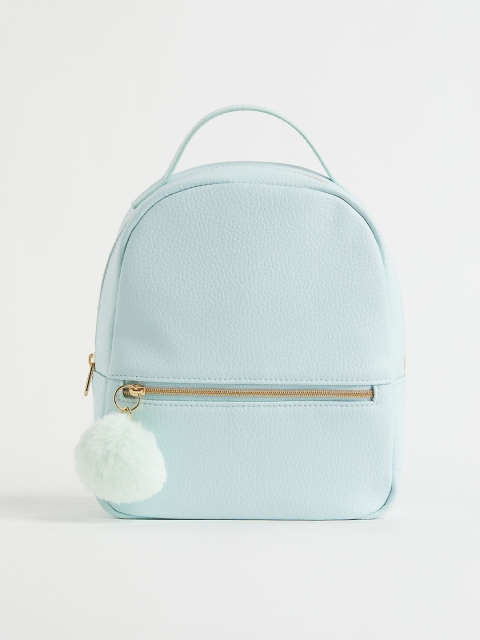 

H&M Girls Turquoise Blue & Gold-Toned Backpack