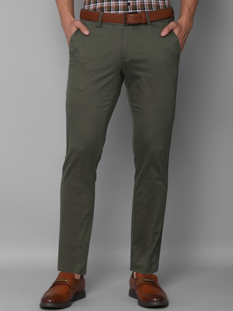 

Allen Solly Men Olive Green Slim Fit Trousers