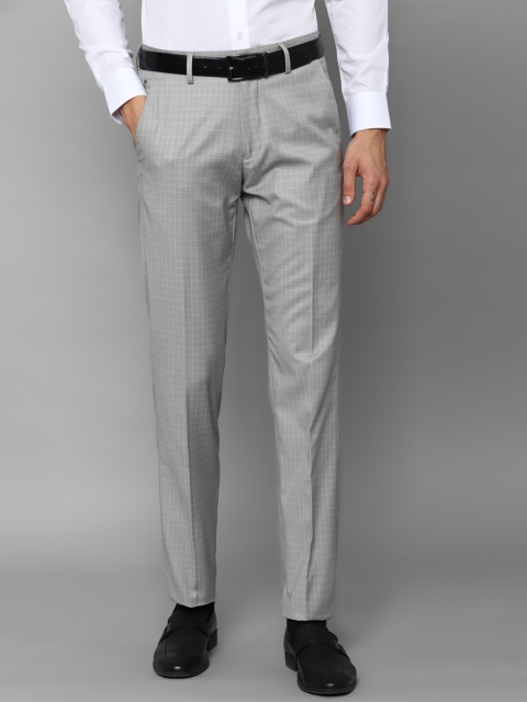 

Louis Philippe Men Grey Textured Trousers