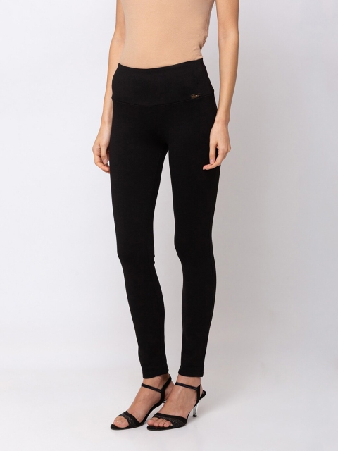 

SHECZZAR Women Black Solid Slim-Fit Jeggings