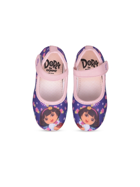 

Hopscotch Girls Purple Printed Leather Slip-On Sneakers