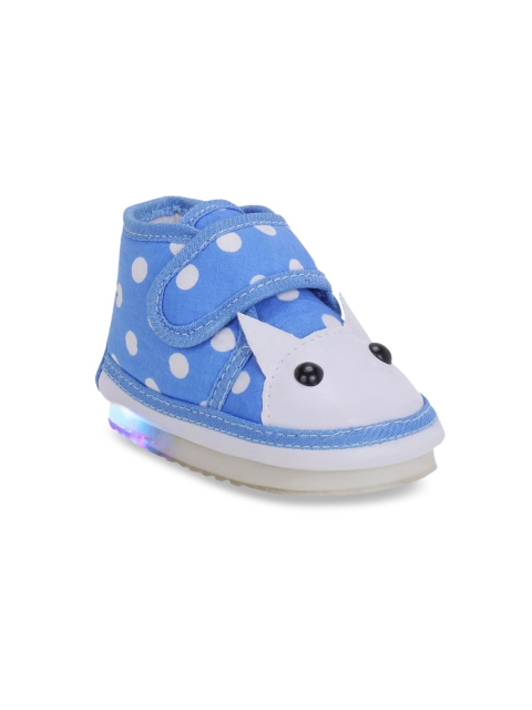 

Hopscotch Unisex Kids Blue Printed Sneakers
