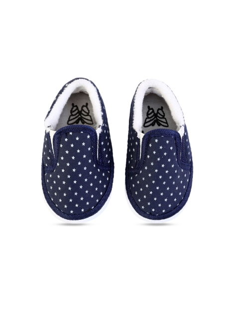 

Hopscotch Unisex Kids Blue Printed Sneakers