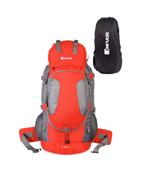 

Impulse Orange & Grey Color-Blocked Rucksack