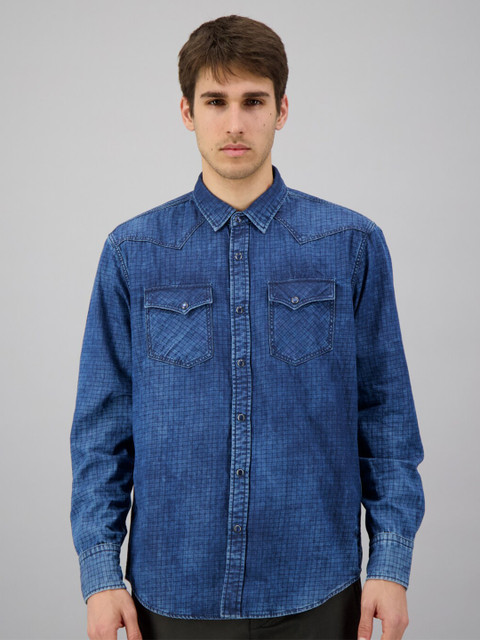

FREESOUL Men Blue Slim Fit Casual Shirt
