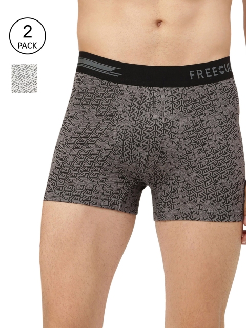 

FREECULTR Men Pack Of 2 Printed Trunk FC-PT-T-CSG-BWH-02, White