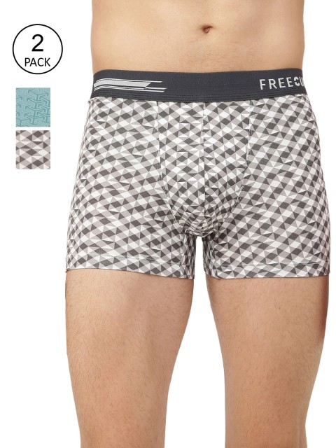 

FREECULTR Men Pack Of 2 Printed Trunk FC-PT-T-MWH-CMRB-02, Blue
