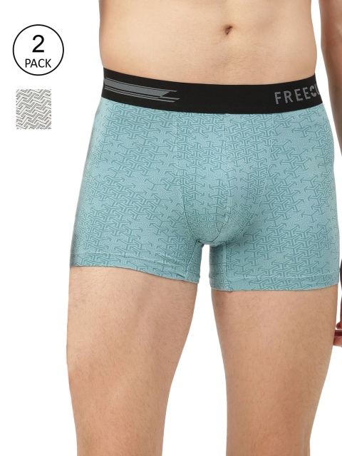 

FREECULTR Men Pack Of 2 Printed Trunk, Blue