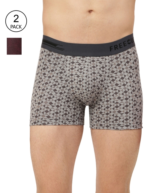 

FREECULTR Men Pack Of 2 Printed Trunks FC-PT-T-MSG-CWN-02, Grey