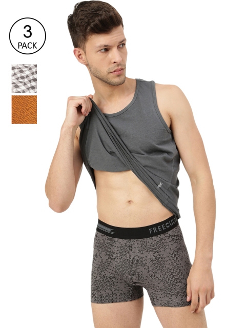 

FREECULTR Men Pack Of 3 Printed Trunk FC-PT-T-MWH-CSG-BBY-03, White