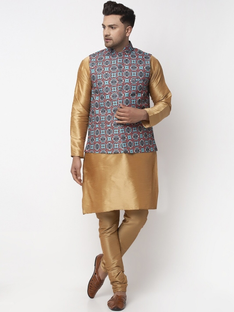

Benstoke Men Copper-Toned Kurta with Churidar