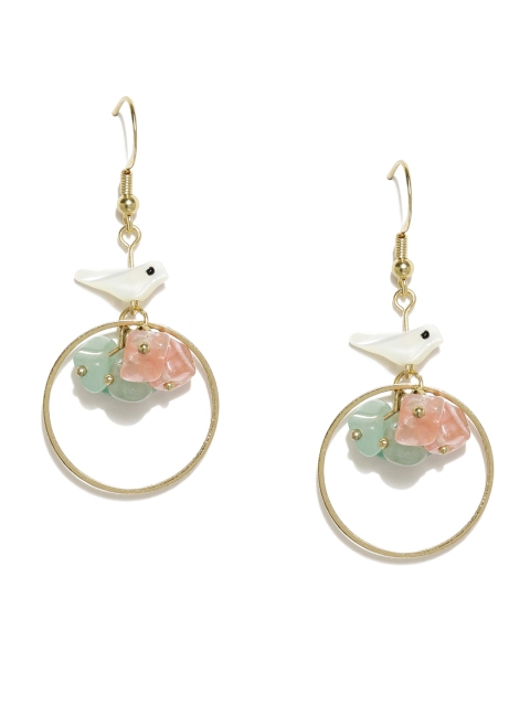

OOMPH Gold-Toned Circular Drop Earrings