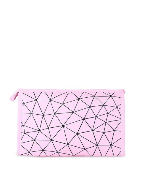 

NFI essentials Women Pink Diamond Print Makeup Pouch