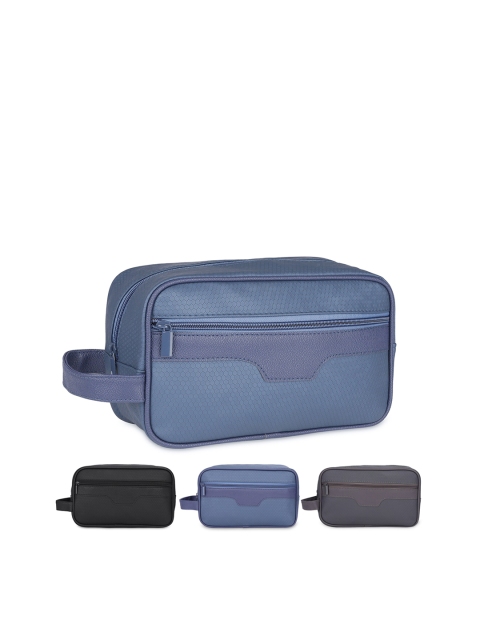 

NFI essentials Men Blue Textured Multipurpose Travel Pouch