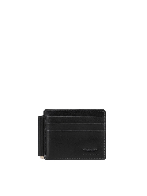 

Da Milano Men Black Textured Leather Money Clip