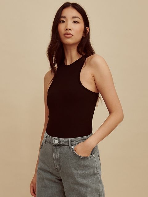 

NA-KD Women Black Solid Bodysuit