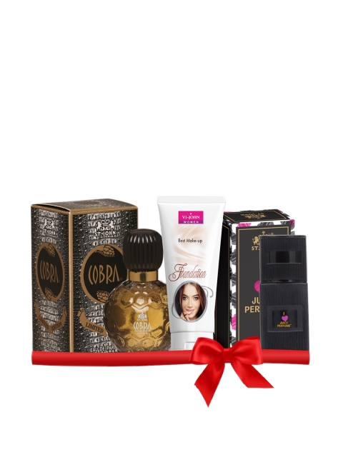 

VI-JOHN Make Up Foundation ,Cobra Perfume & I Love Juicy Perfume Gift Set, Multi