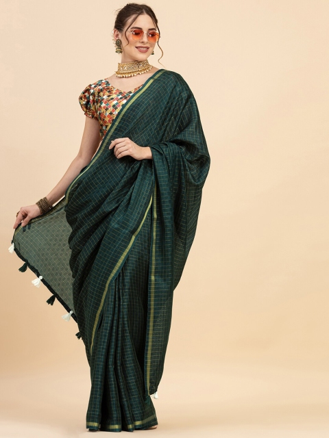 

Sangria Women Teal Sarees