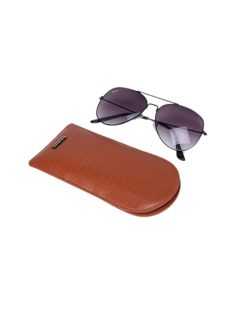 

Da Milano Unisex Rust Textured Sunglass Case