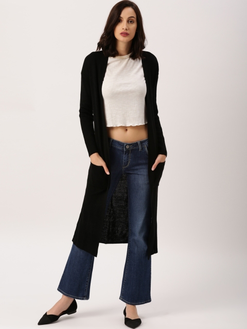 

all about you Women Black Solid Front-Open
