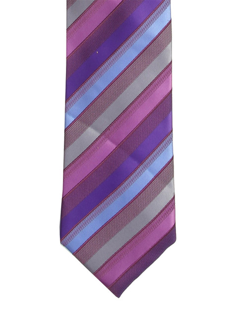

Calvadoss Men Purple & Blue Striped Broad Tie