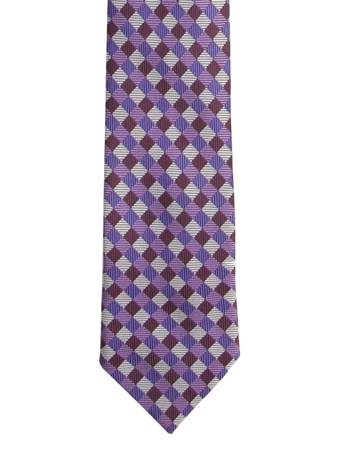 

Calvadoss Men Purple & Maroon Checked Broad Tie