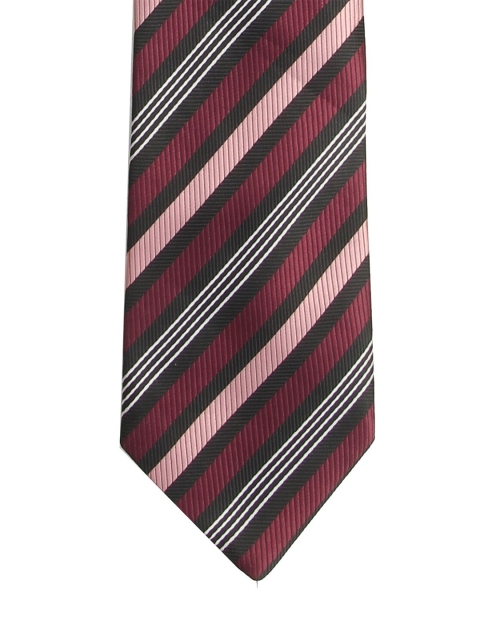 

Calvadoss Men Purple & Pink Striped Broad Tie