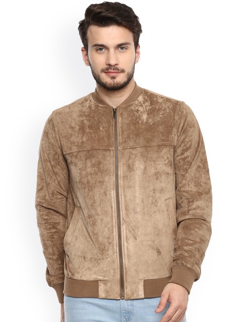 

Celio Men Brown Geometric Bomber Jacket