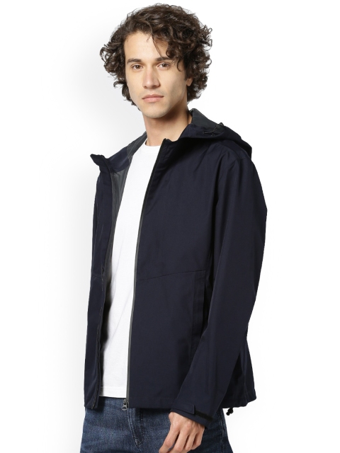 

Celio Men Off White Checked Longline Sporty Jacket