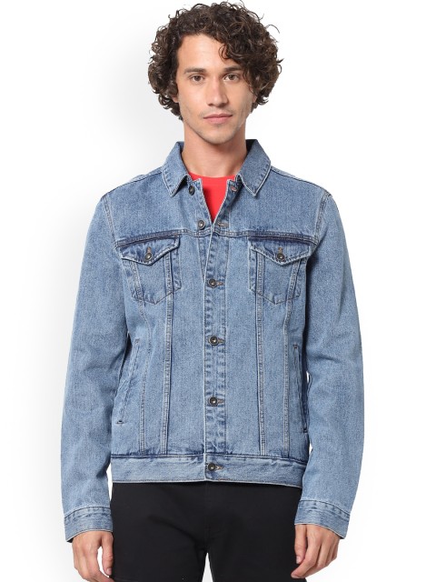 

Celio Men Blue Washed Denim Jacket