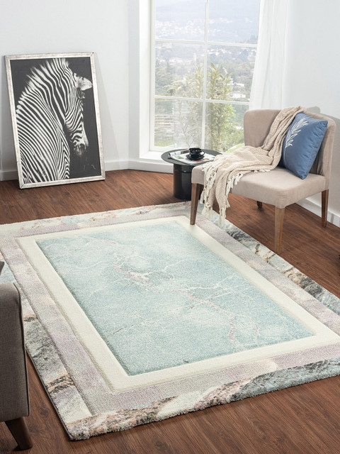 

OBSESSIONS Blue Abstract Polyester Carpet