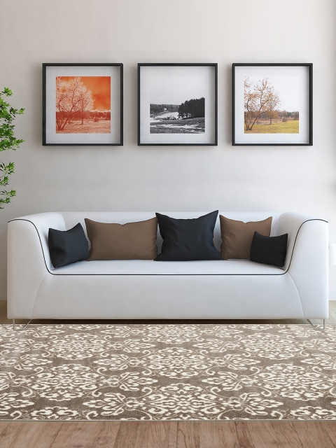 

OBSESSIONS Cream & White Ethnic Motifs Carpet