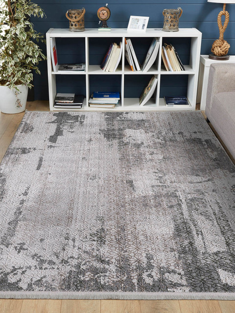 

OBSESSIONS Grey Abstract Rectangular Carpets