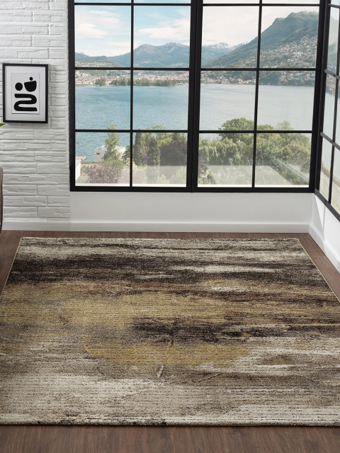 

OBSESSIONS Beige Abstract Rectangular Carpet