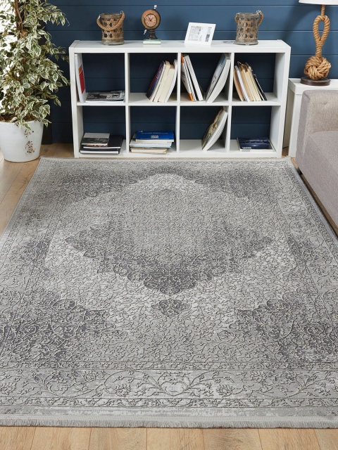 

OBSESSIONS Grey Traditional Rectangular Carpet