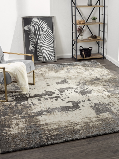 

OBSESSIONS Grey Abstract Rectangular Carpets