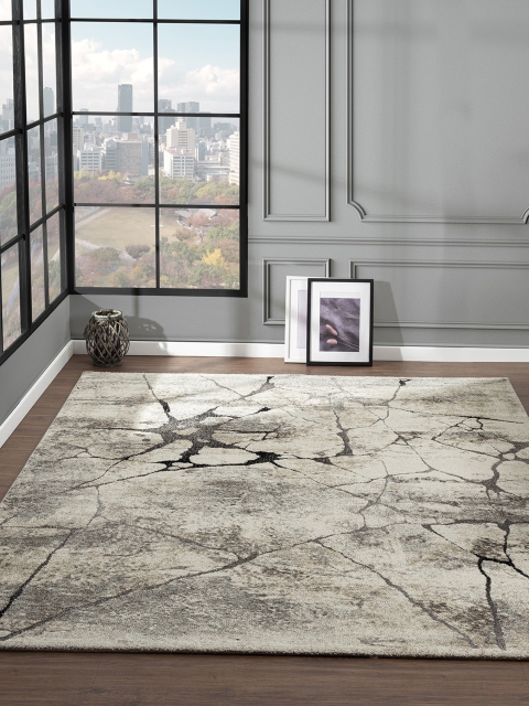 

OBSESSIONS Grey & Black Abstract Carpets