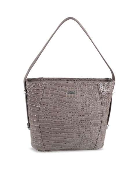 

Mochi Women Grey Textured PU Structured Shoulder Bag