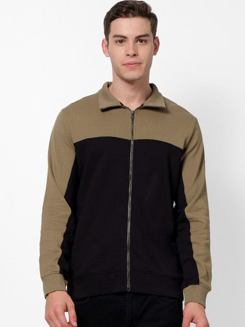 

Celio Men Olive Green Colourblocked Sweatshirt