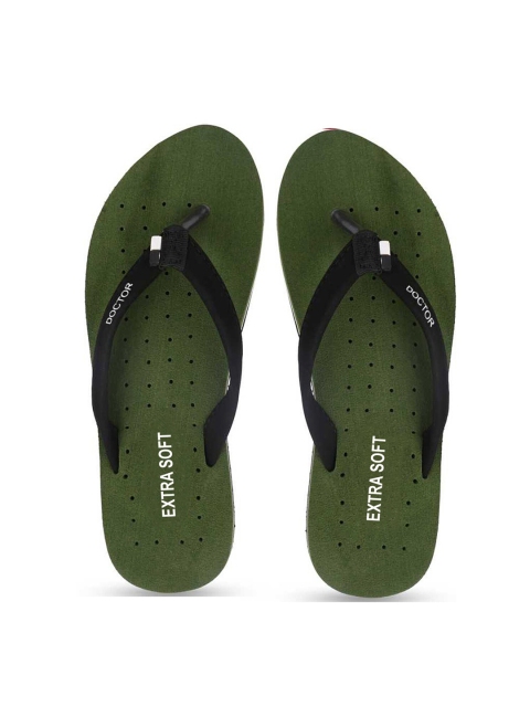 

Cogner Women Olive Green & White Room Slippers