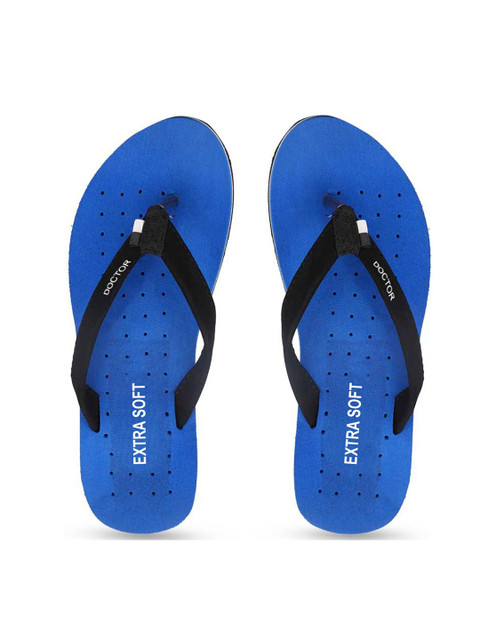 

Cogner Women Blue & Black Room Slippers