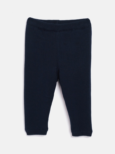 

JWAAQ Kids Navy Blue Solid Winter Lounge Pants