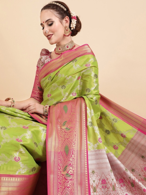 

Sangria Women Green Sarees